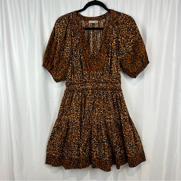 ULLA JOHNSON Mariana leopard print mini dress - Picture 2 of 10